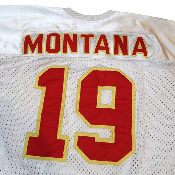 Mitchell & Ness Joe Montana KC Chiefs NFL Throwback Jersey White 1994 Mens Sz 60 - Picture 12 of 16